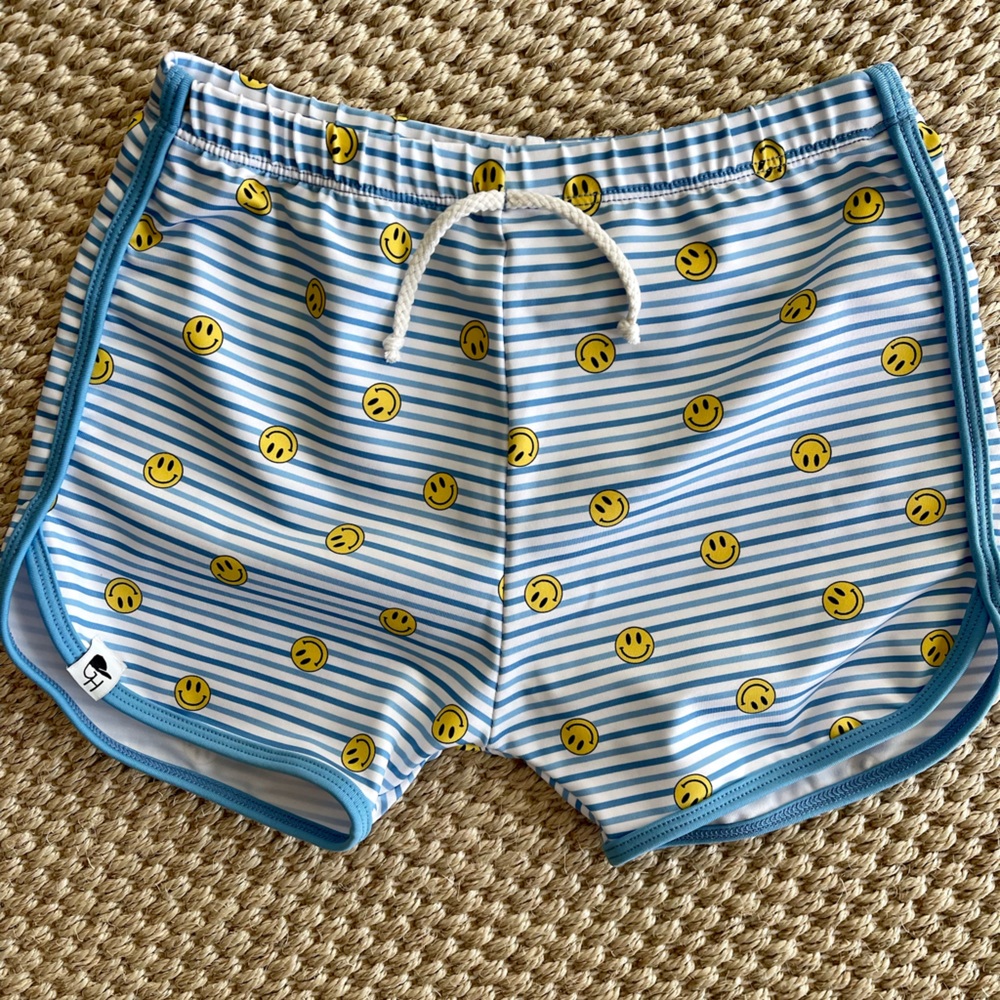 George Hats smiley striped swim shorts - size 6/7T